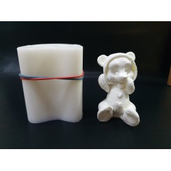 Молд силіконовий 3D Ведмедики в піжамі №1 (сидить)